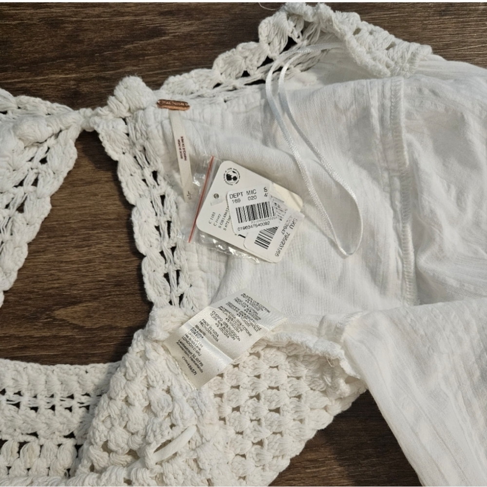 Free People White Crochet Blouse - Picture 11 of 11